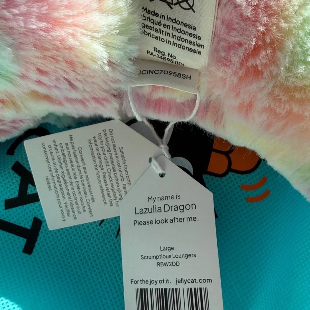 Jellycat Large Lazulia Dragon - Authentic & BNWT! - Picture 6 of 6